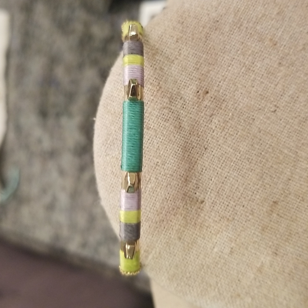 Colorblock cuff - citron